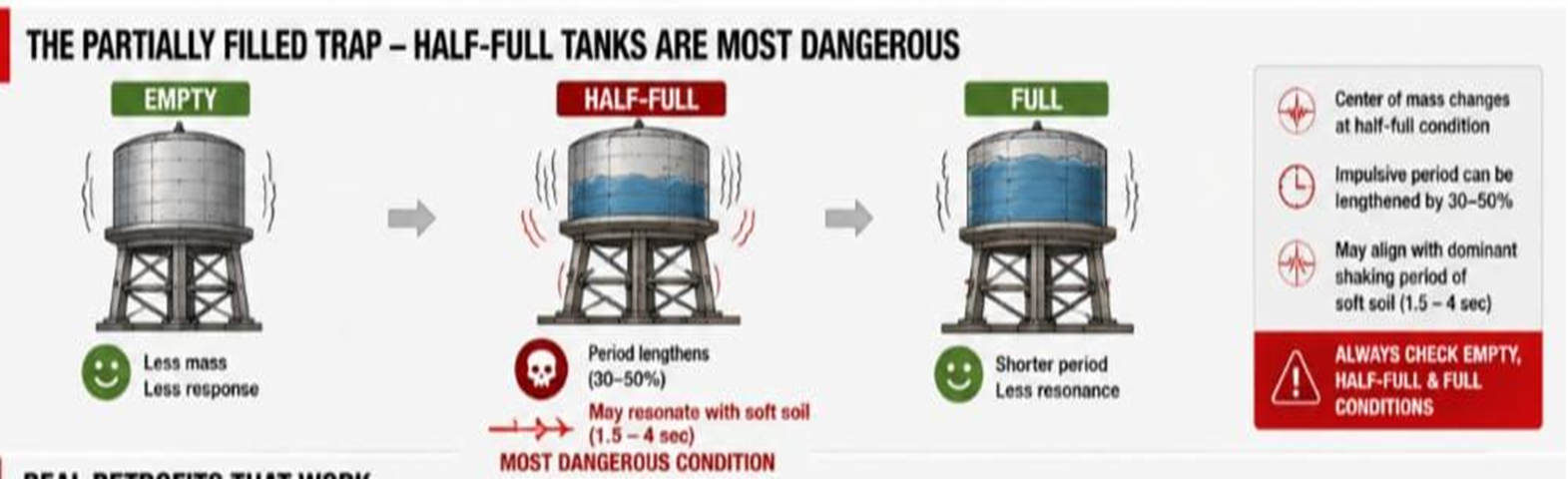 Staging collapse of elevated water tank